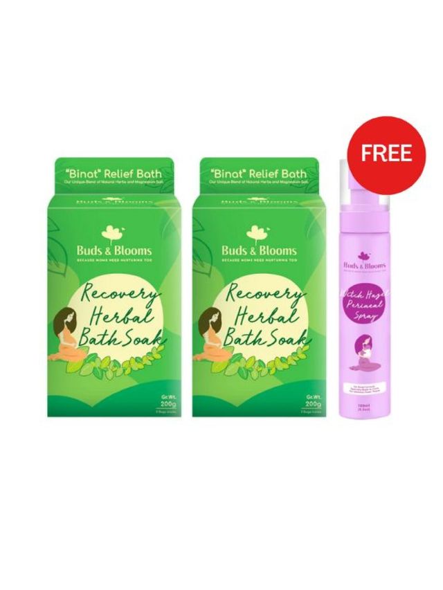 Buds & Blooms Recovery Herbal Bath Soak (2 bags) x 2 + FREE Witch Hazel